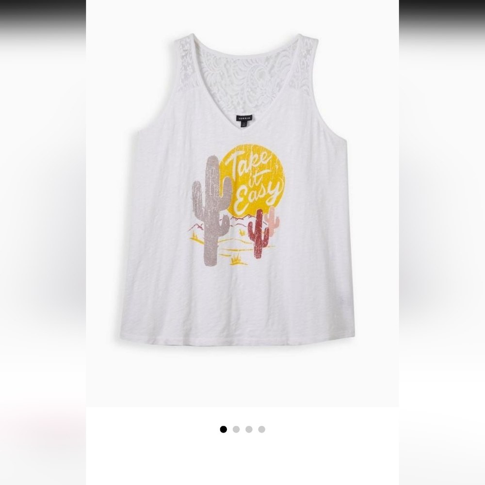 White graphic torrid tank
